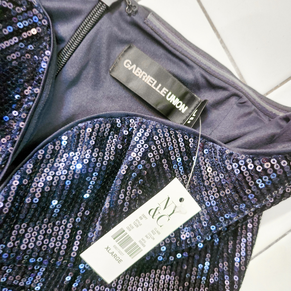 Blue Sequin Women's Jumpsuit